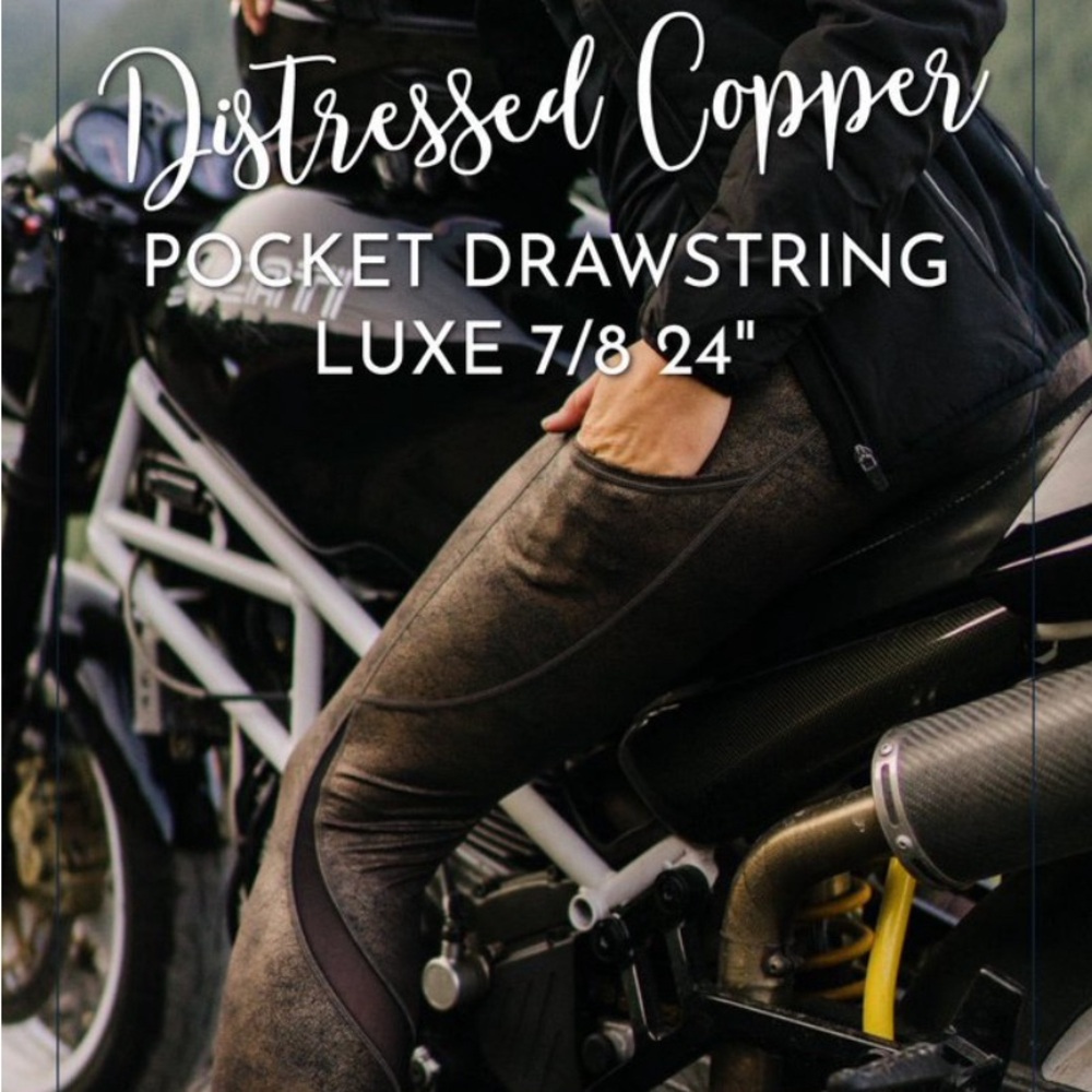Distressed Copper Pocket Drawstring Luxe - Picture 3 of 3